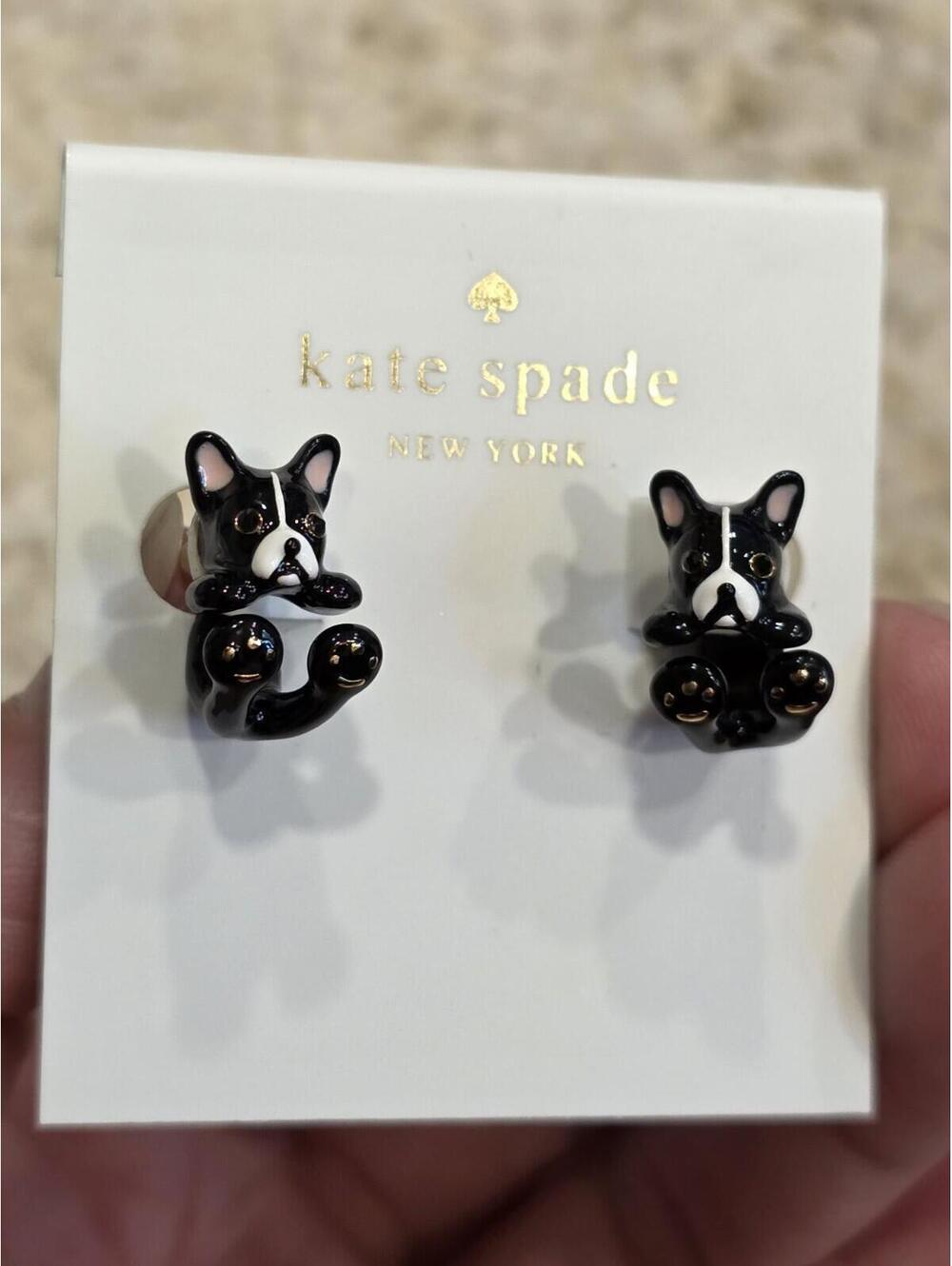 Kate Spade New York  Ma Cherie Antoine French Bulldog Earrings - NWT